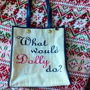 Draper James Original Logo: “What Would Dolly Do?” Tote